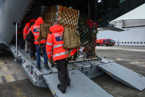 Belgian Rescuers Bfast Board Military Plane Editorial Stock Photo ...