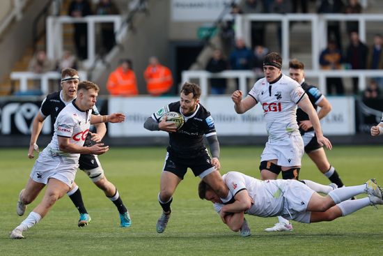 Iwan Stephens Newcastle Falcons Tackled During Editorial Stock Photo ...