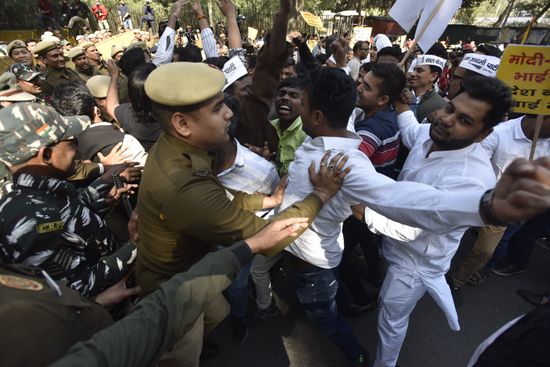 Members Aap Aam Aadmi Party Outside Editorial Stock Photo - Stock Image ...