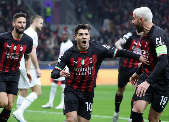 Ac Milans Brahim Diaz C Celebrates Editorial Stock Photo - Stock Image