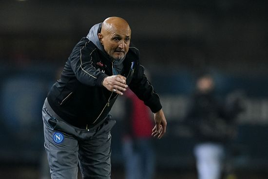 Luciano Spalletti Ssc Napoli Gestures During Editorial Stock Photo ...