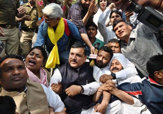 Aap Party Mp Sanjay Singh Detained Editorial Stock Photo - Stock Image ...