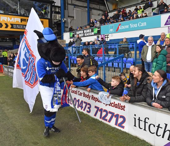 Ipswich Town Mascot Interacting Fans Before Editorial Stock Photo ipswich-town-mascot-interacting-fans-before-editorial-stock-photo