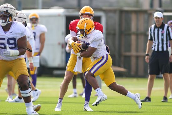 Lsu Quarterback Garrett Nussmeier 13 Hands Editorial Stock Photo ...