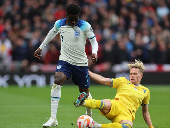 Lr Bukayo Saka Arsenalof Englandand Mykhailo Editorial Stock Photo ...