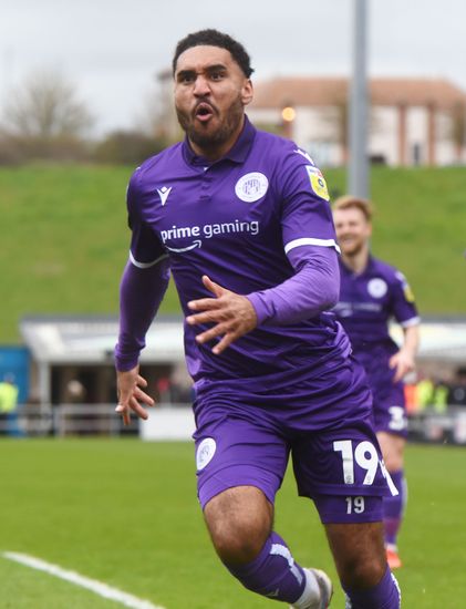 Jamie Reid Stevenage Celebrates Scoring 11 Editorial Stock Photo ...