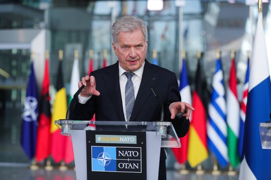 Finlands President Sauli Niinisto Speaks Press Editorial Stock Photo ...