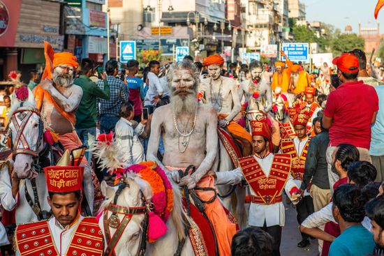 Group Naga Sadhu Covered Ash Sit Editorial Stock Photo - Stock Image ...