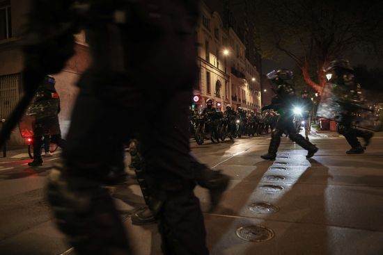 Police Officers Repression Violent Action Motorised Editorial Stock ...
