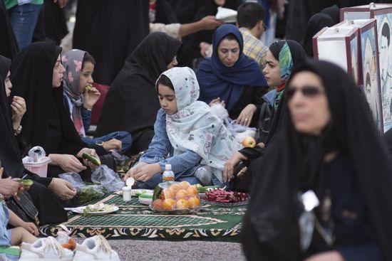 Iranian Family Eat Meals After Eid Editorial Stock Photo - Stock Image ...