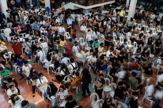Applicants Queue Register Sit Interviews Job Editorial Stock Photo ...
