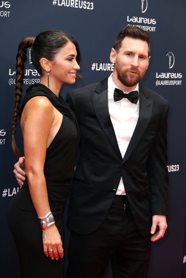 Antonela Roccuzzo Lionel Messi Awaits Red Editorial Stock Photo - Stock ...