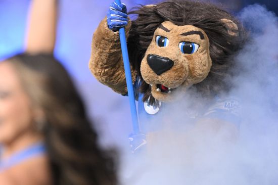 Detroit Mi Detroit Lions Mascot Roary Editorial Stock Photo