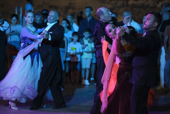 People Dance Celebrate Notte Bianca White Editorial Stock Photo