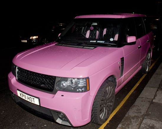 Katie Prices Pink Range Rover Editorial Stock Photo - Stock Image ...