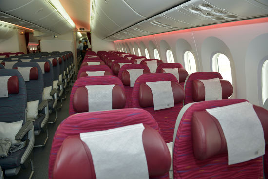 Qatar Boeing 787 Dreamliner Cabin Interior Editorial Stock Photo 