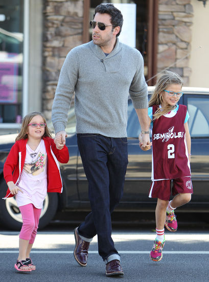 Ben Affleck Daughters Seraphina Affleck Violet Editorial Stock Photo 