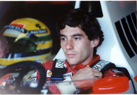 Racing Driver Ayrton Senna Sitting His Editorial Stock Photo - Stock
