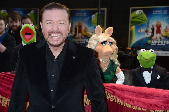 Kermit Frog Ricky Gervais Miss Piggy Editorial Stock Photo - Stock