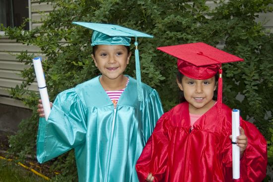 Two Native American Sisters Dressed Graduation Editorial Stock Photo 