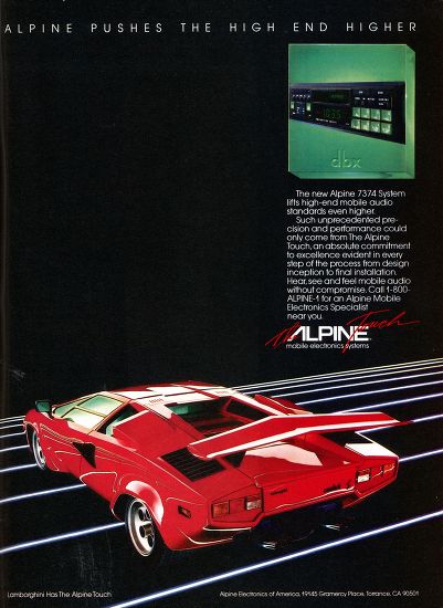 Lamborghini Countach Alpine Advert Editorial Stock Photo - Stock Image |  Shutterstock