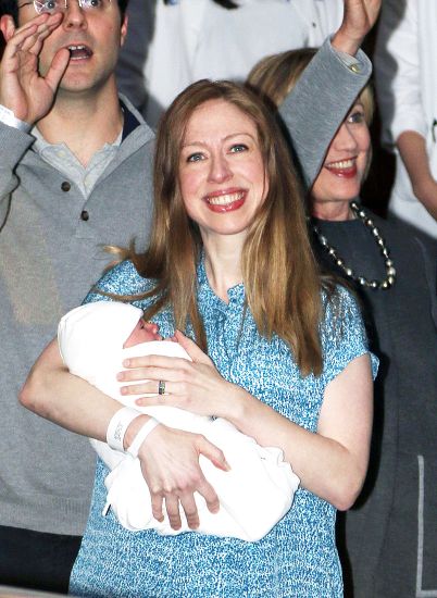 Chelsea Clinton Daughter Charlotte Clinton Mezvinsky Editorial Stock ...