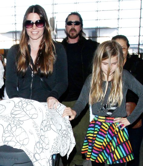 Christian Bale Sibi Blazic Emmeline Bale Editorial Stock Photo - Stock