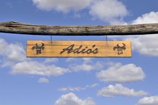 Sign Adios Farewell Above Entrance Farm Editorial Stock Photo - Stock ...