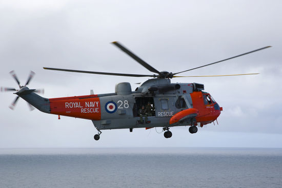 Royal Navy Rescue Helicopter Lands End Editorial Stock Photo - Stock ...