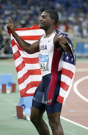 Justin Gatlin Usa Celebrates After Winning Editorial Stock Photo ...