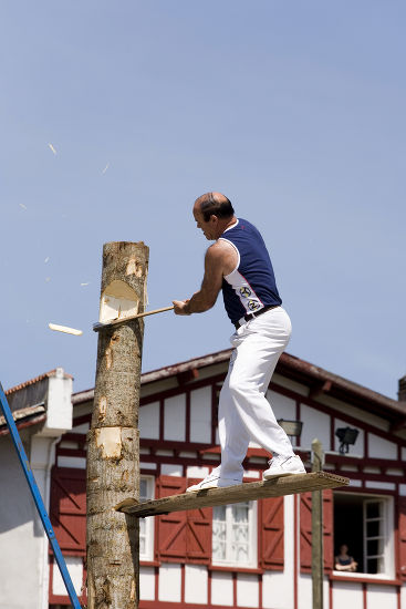 Woodcutting Basque Strength Competitions Saint Basque Editorial Stock ...