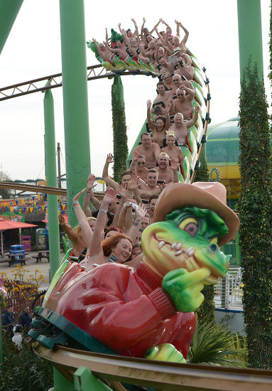 Naked People Ride Rollercoaster Editorial Stock Photo Stock Image