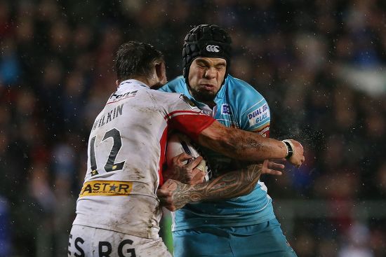Sam Rapira Tackled By Jon Wilkin Editorial Stock Photo - Stock Image ...