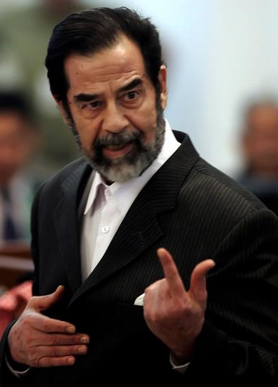 Former Iraqi President Saddam Hussein Gestures Editorial Stock Photo ...