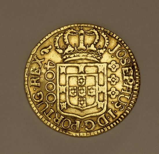 Brazilian Gold 4000 Rais Coin Joseph Editorial Stock Photo - Stock ...