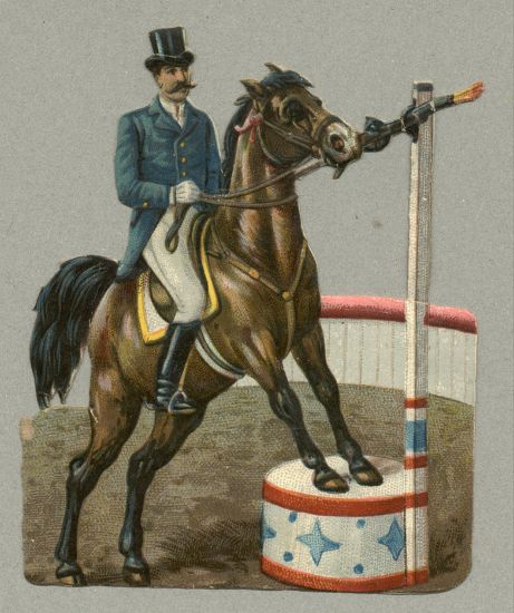 Horse Rider Circus Act Chromolithographed Diecut Editorial Stock Photo ...