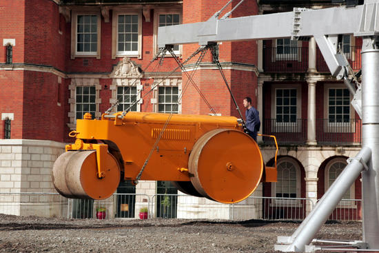 Flying Steamroller 1996 Huge Sculpture Which Editorial Stock Photo