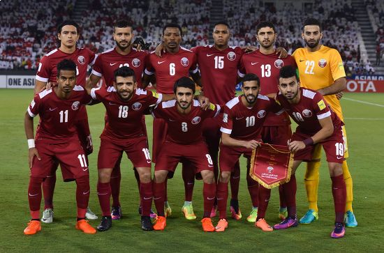 Qatars National Soccer Team Members Pose Editorial Stock Photo - Stock ...