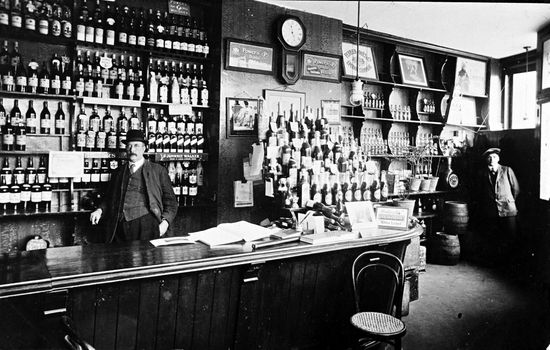 Man Behind Counter Off Licence Editorial Stock Photo - Stock Image ...