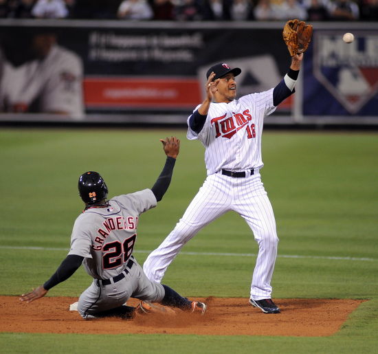 Detroit Tigers Curtis Granderson Safe Second Editorial Stock Photo ...