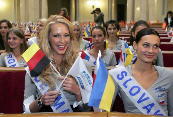 Participants Miss Europe 2006 Contest Daniela Editorial Stock Photo