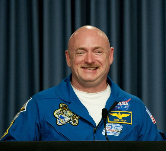 Nasa Astronaut Commander Mark Kelly Reacts Editorial Stock Photo ...