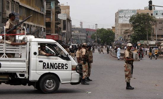 Pakistani Rangers Stand Guard Checkpoint Karachi Editorial Stock Photo ...