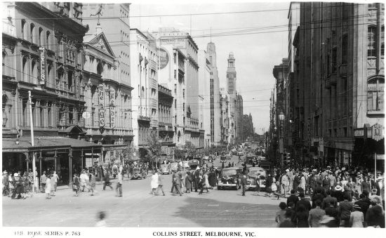 Collins Street Melbourne Australia C 1900s Editorial Stock Photo ...