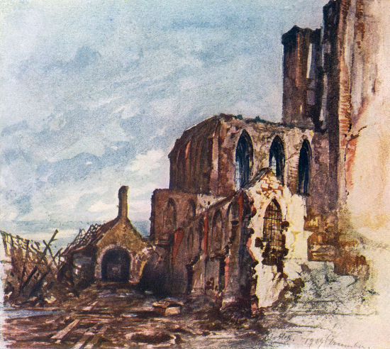 Ruined Church Messines France During First Editorial Stock Photo ...