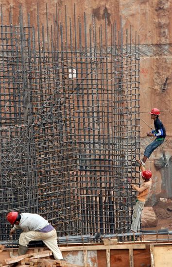 Indonesia Labours Work Construction Site Jakarta Editorial Stock Photo ...