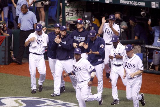 Tampa Bay Rays Bench Players Run Editorial Stock Photo - Stock Image ...