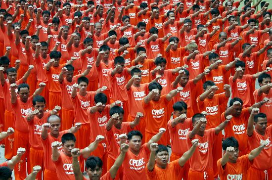 Filipino Inmates Perform Algorithm March Exercisedance Editorial Stock ...