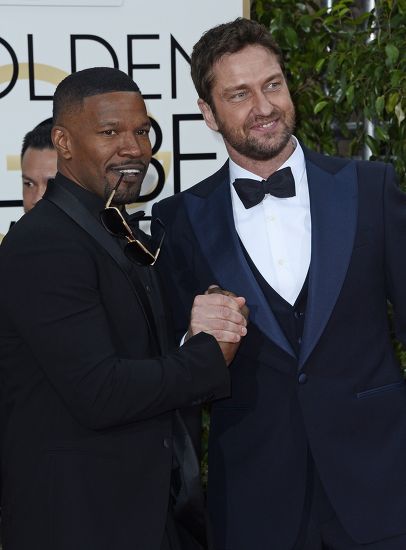 Jamie Foxx L Gerard Butler R Editorial Stock Photo - Stock Image