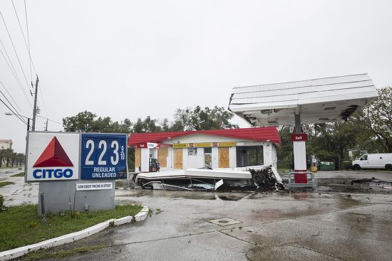 General View Shows Collapsed Citgo Gas Editorial Stock Photo Stock